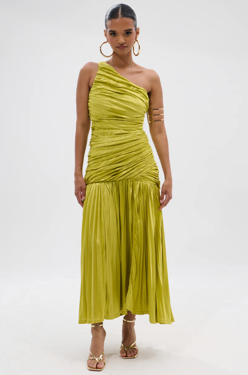 LIFE OF THE PARTY SATIN MIDI DRESS - Image 3