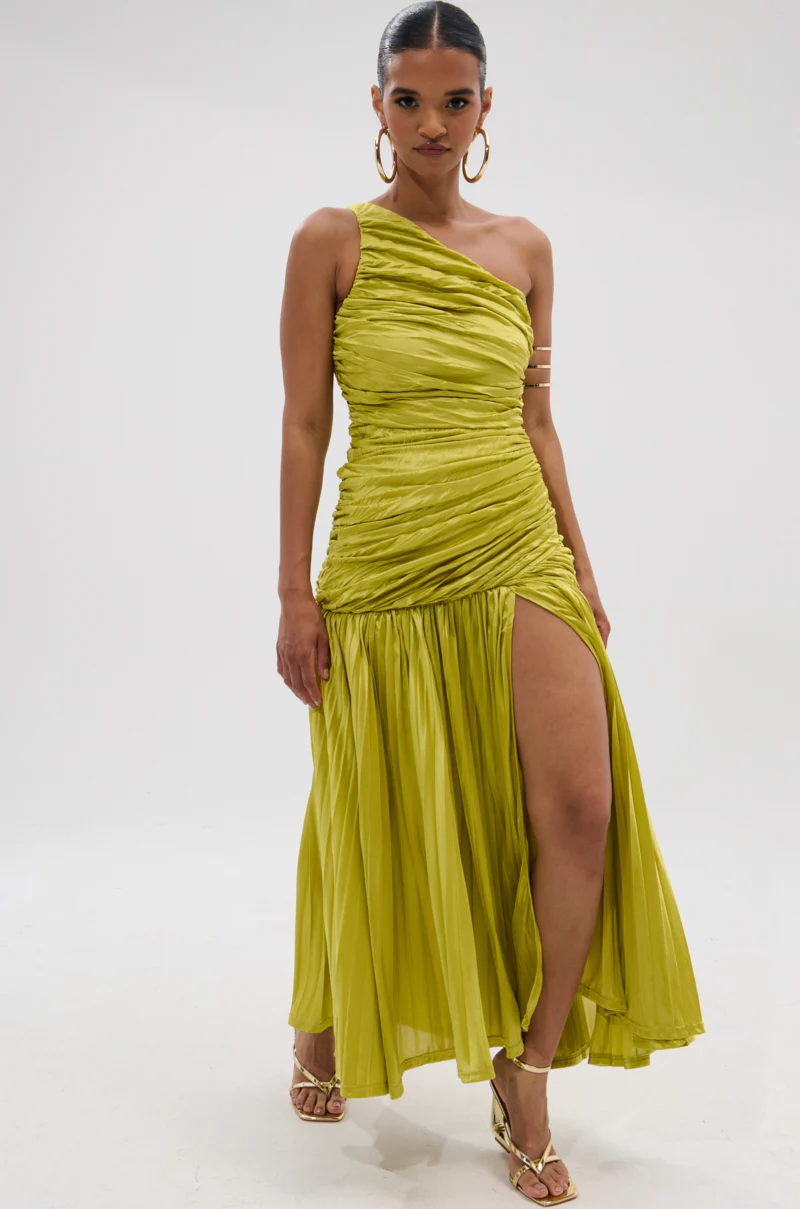LIFE OF THE PARTY SATIN MIDI DRESS - Image 4