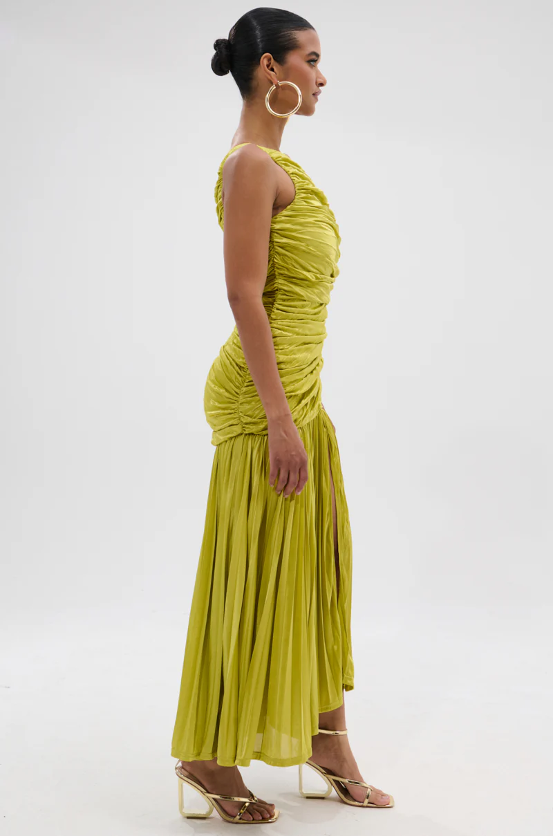LIFE OF THE PARTY SATIN MIDI DRESS - Image 5