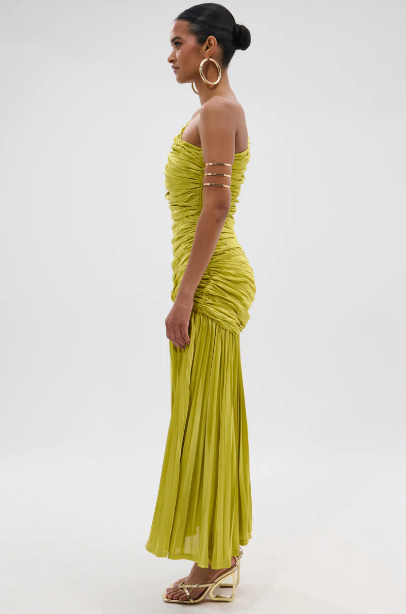 LIFE OF THE PARTY SATIN MIDI DRESS - Image 6