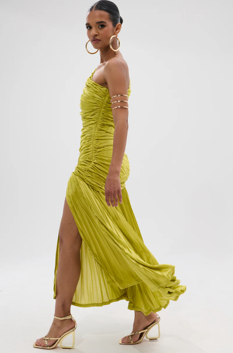 LIFE OF THE PARTY SATIN MIDI DRESS - Image 7