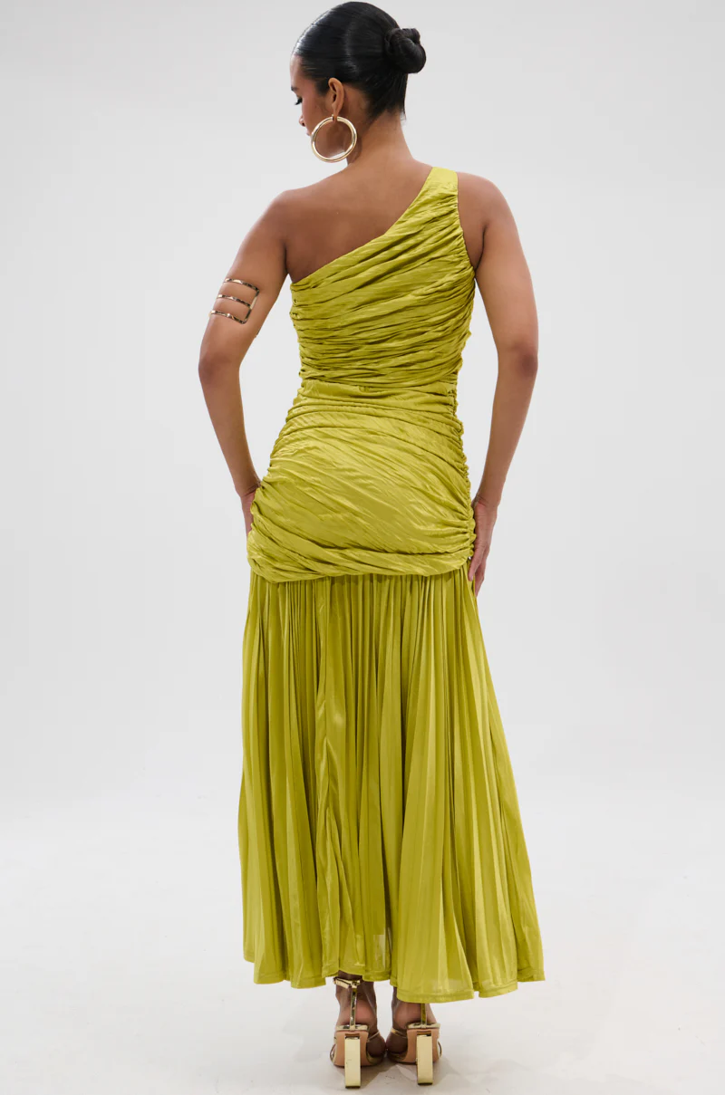 LIFE OF THE PARTY SATIN MIDI DRESS - Image 8