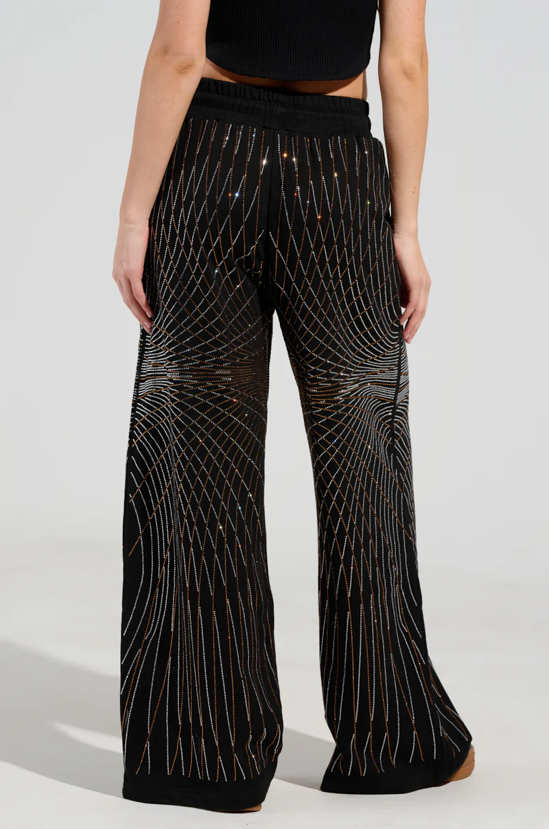 LIGHTS, CAMERA, ACTION! EMBELLISHED WIDE LEG SWEAT PANT - Image 4