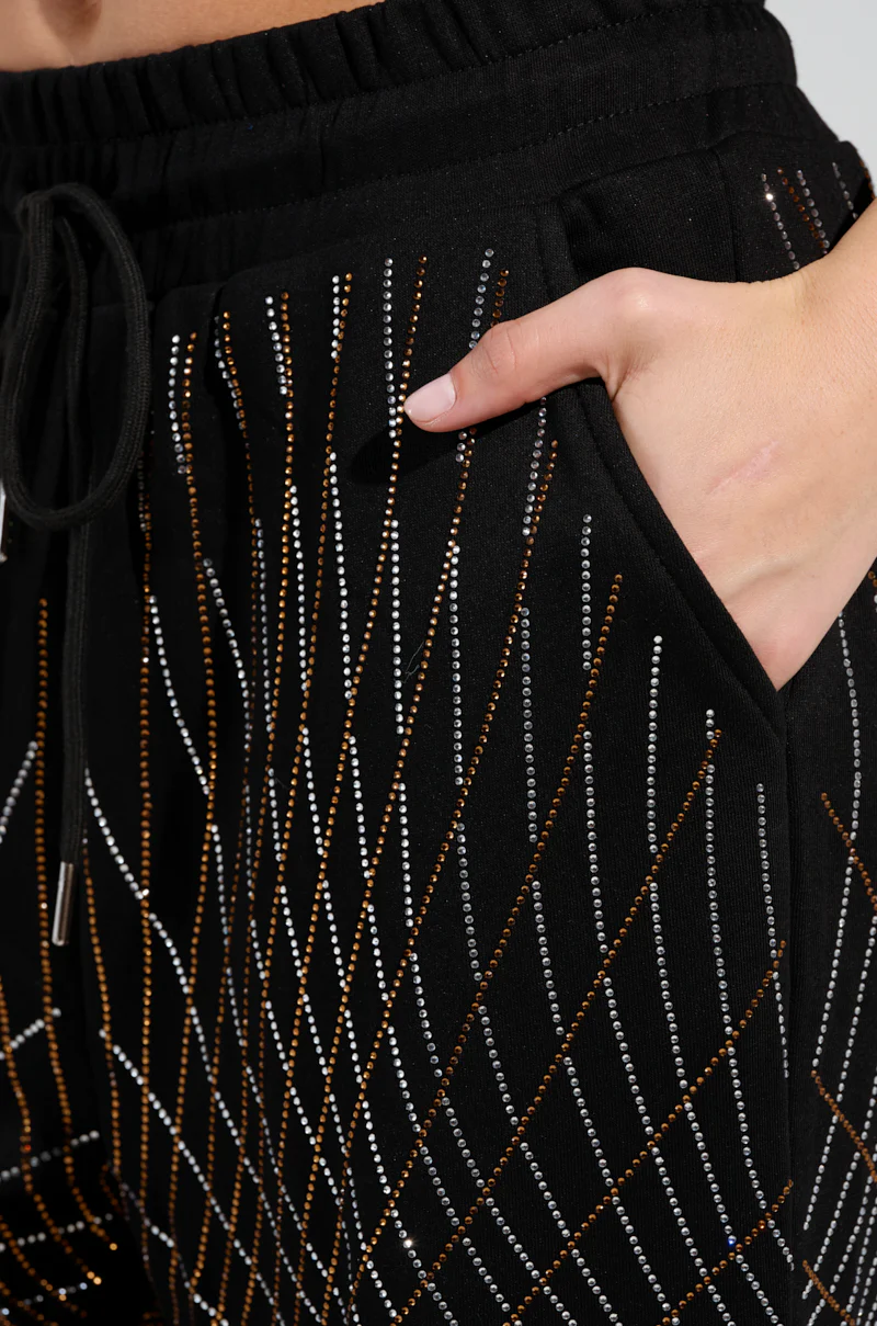 LIGHTS, CAMERA, ACTION! EMBELLISHED WIDE LEG SWEAT PANT - Image 8