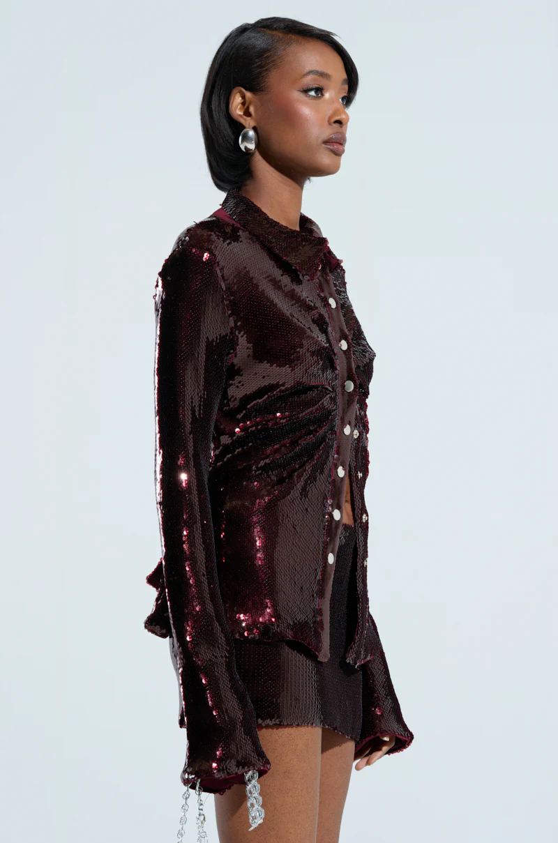 LIGHTS OUT BUTTON DOWN BLOUSE - Image 3