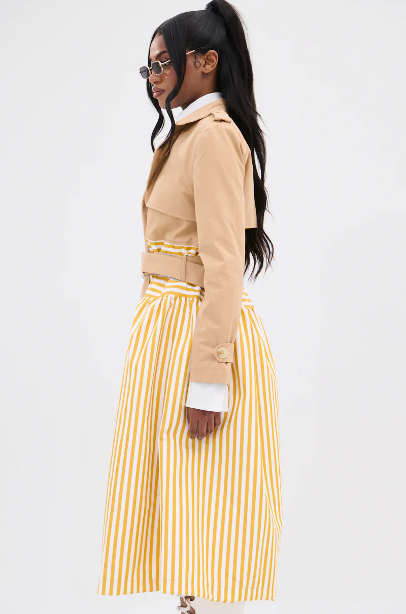 LIKE A LADY STRIPED TRENCH - Image 3