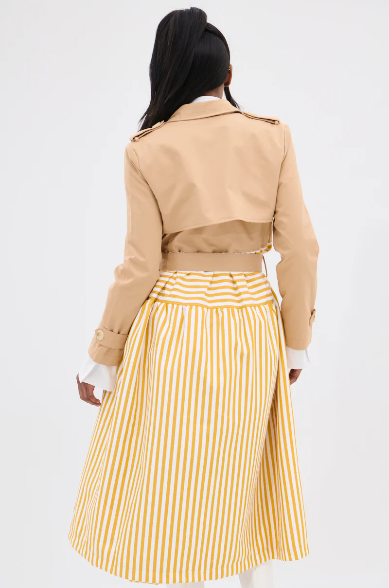 LIKE A LADY STRIPED TRENCH - Image 4