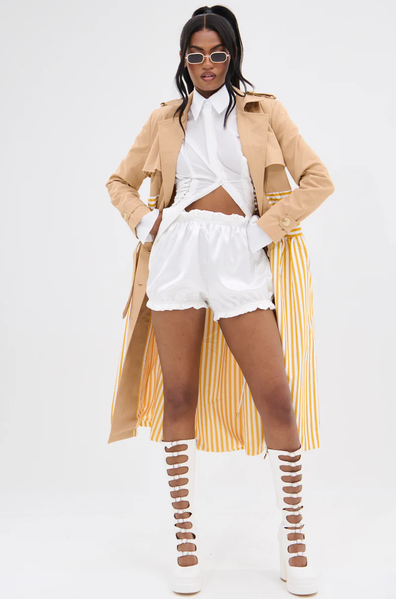 LIKE A LADY STRIPED TRENCH - Image 8