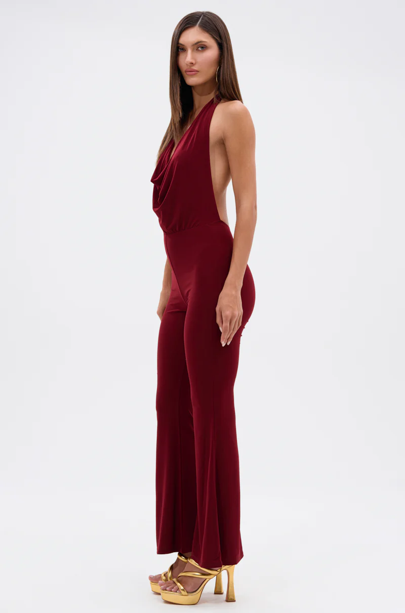 LIKE MAGIC JUMPSUIT IN BURGUNDY - Image 4