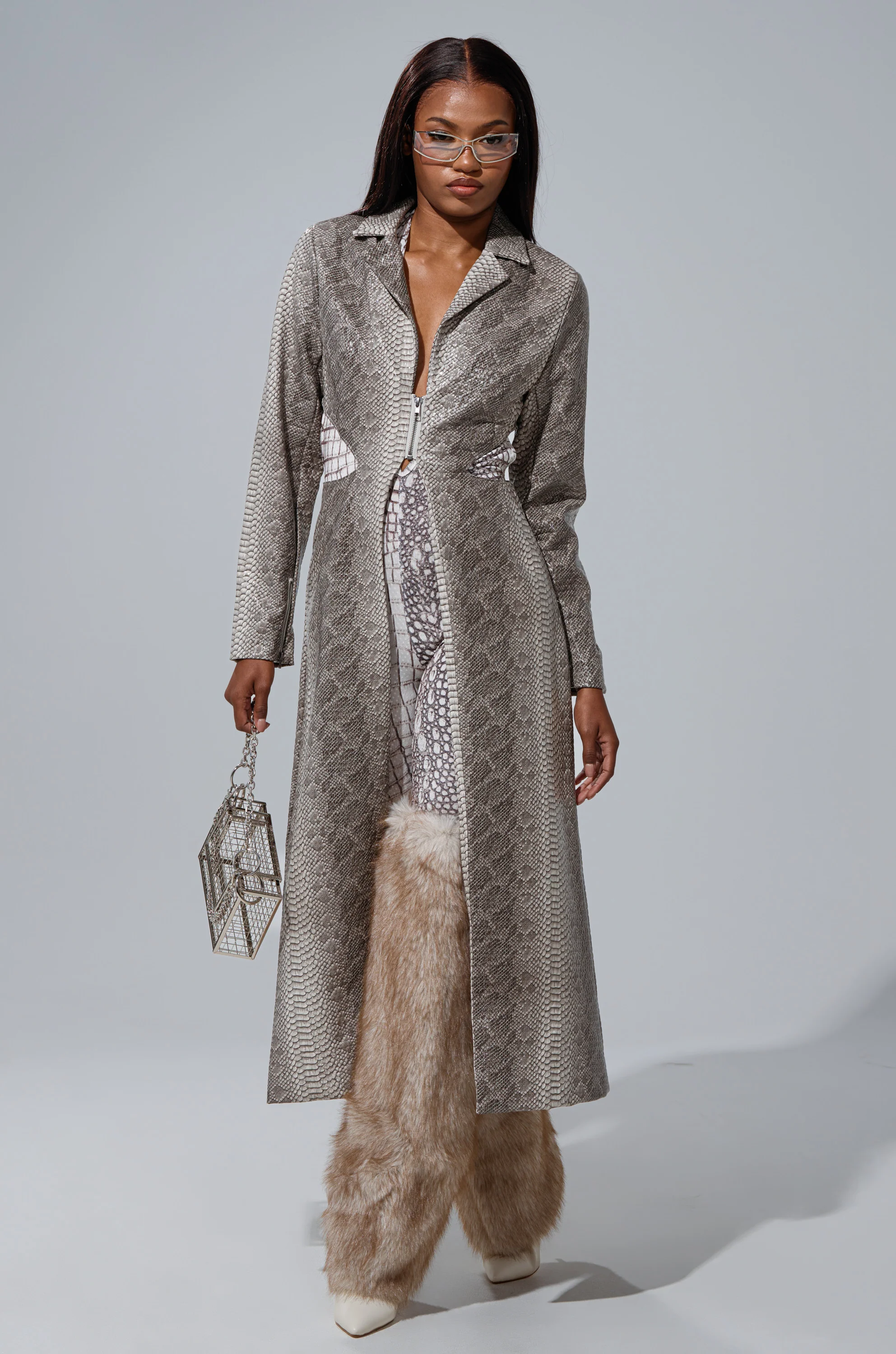 LILA CUTOUT TRENCH