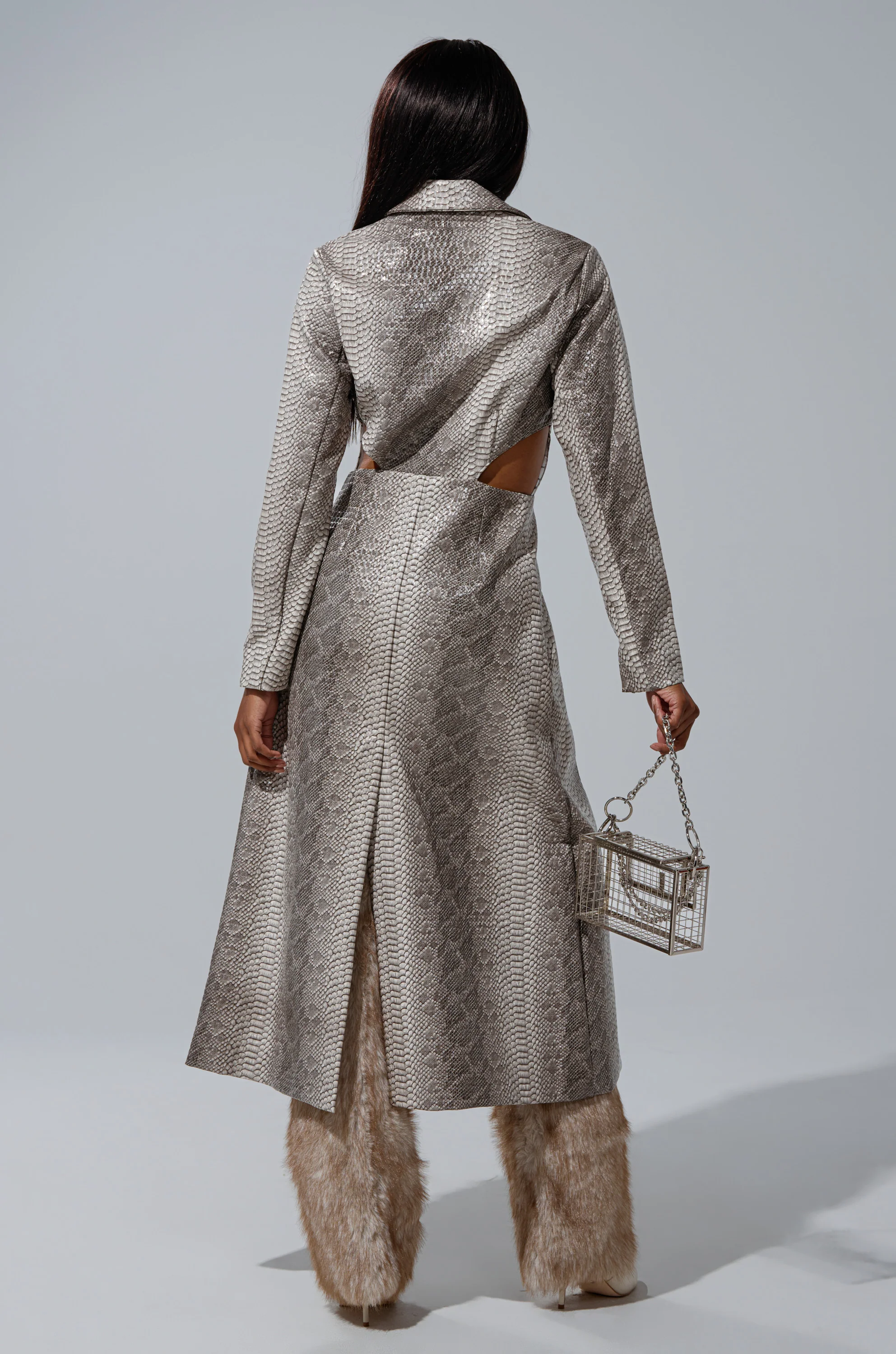 LILA CUTOUT TRENCH - Image 6