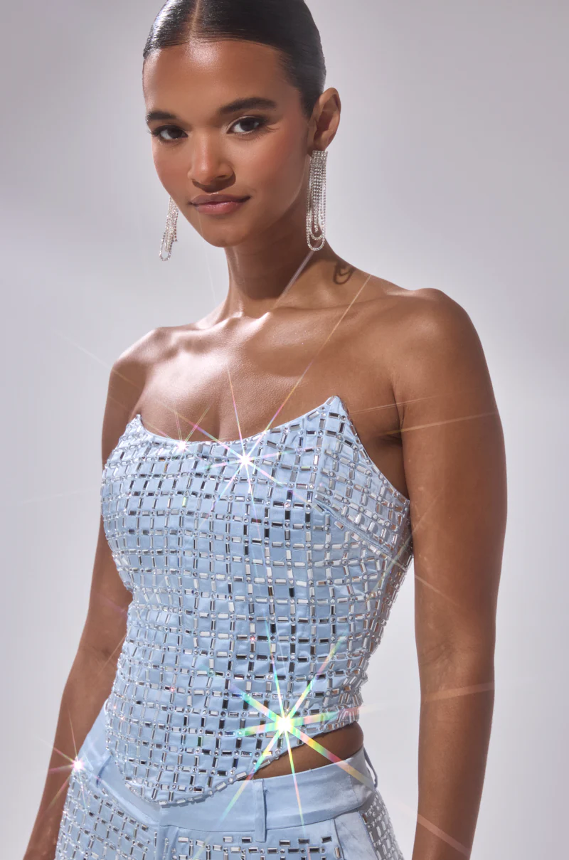 LILA EMBELLISHED SATIN CORSET - Image 4