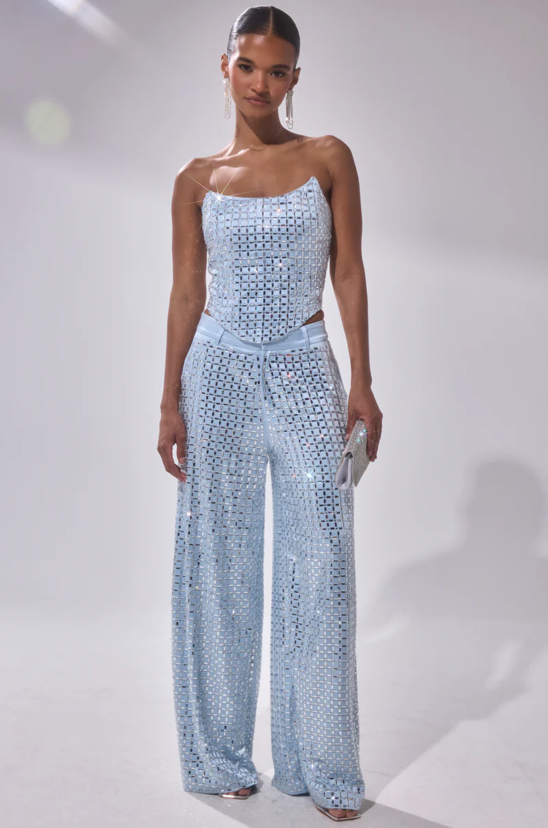 LILA EMBELLISHED SATIN TROUSER - Image 6