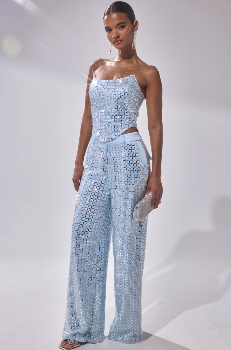 LILA EMBELLISHED SATIN TROUSER - Image 8