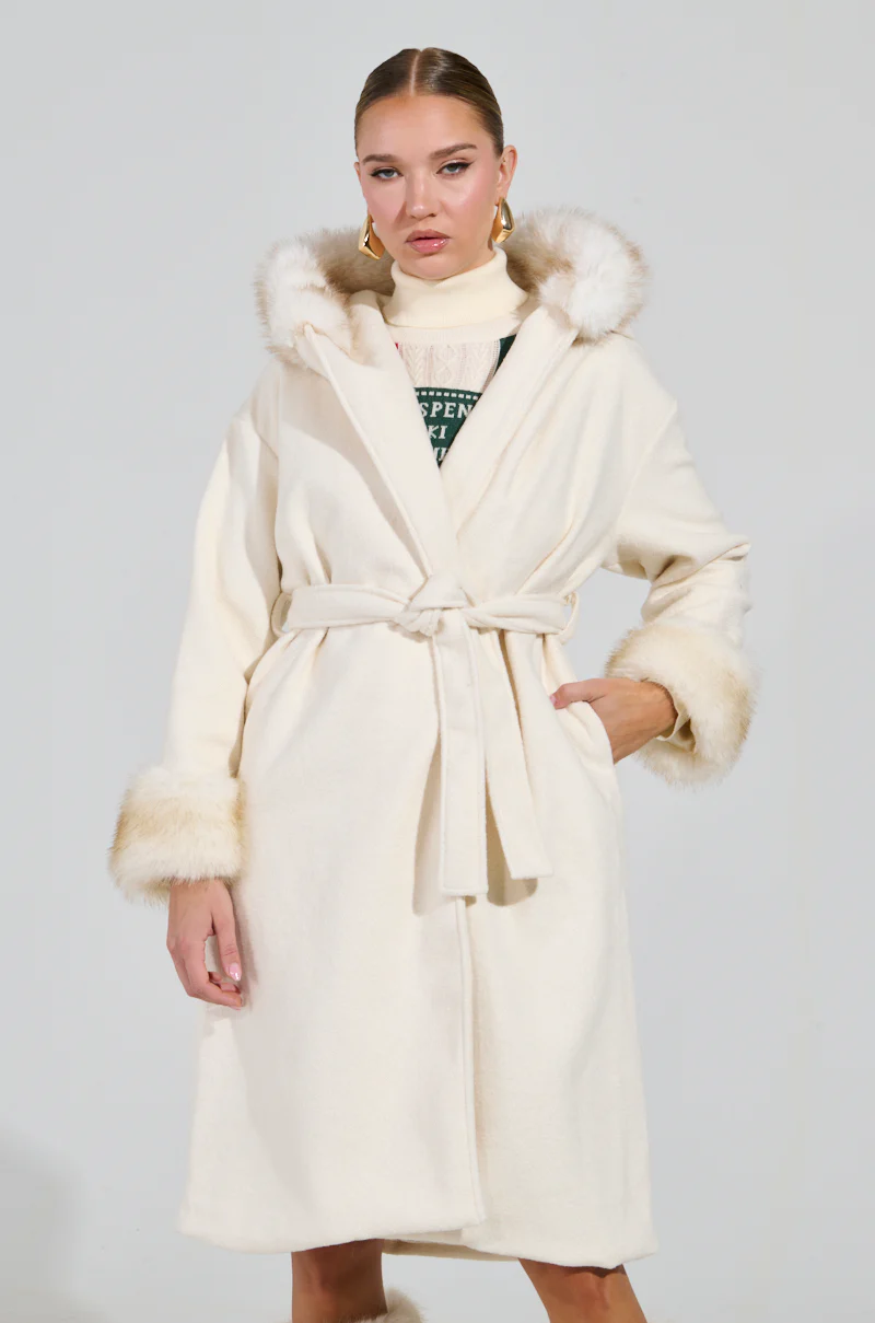 LILA FUR TRIM COAT - Image 3