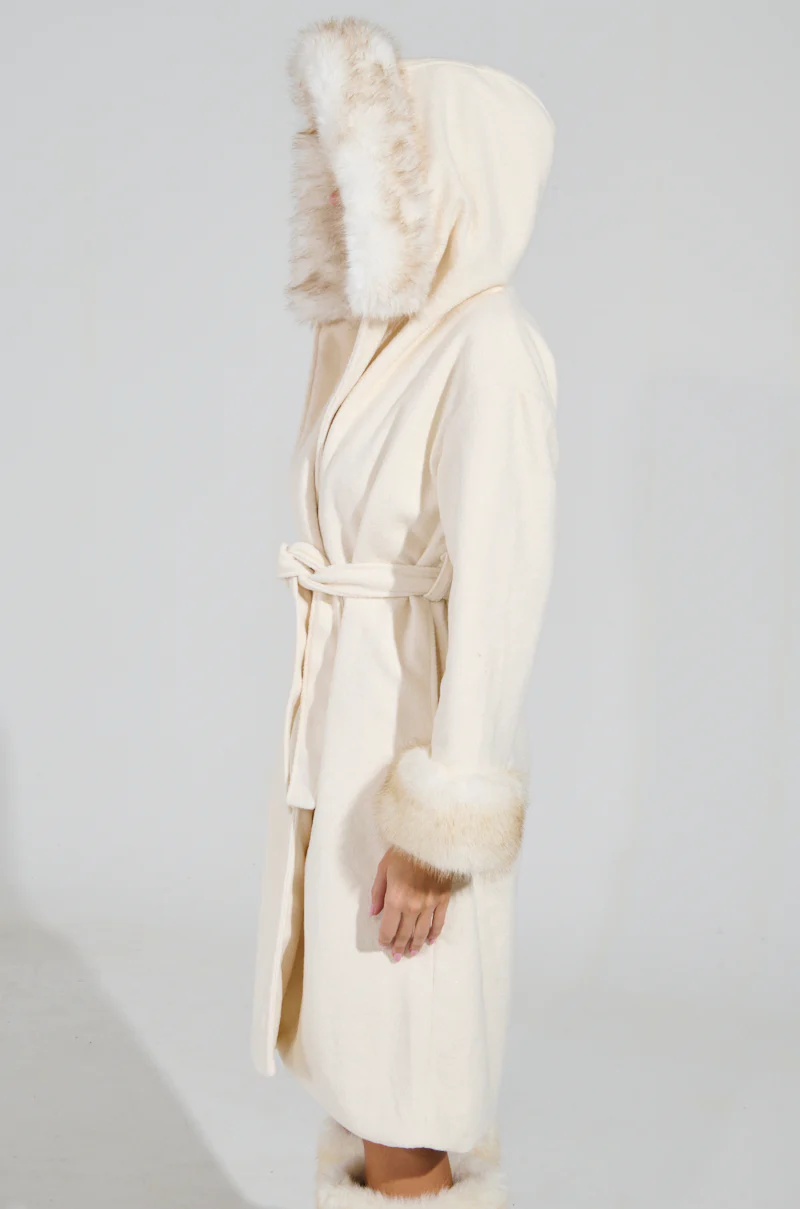 LILA FUR TRIM COAT - Image 4