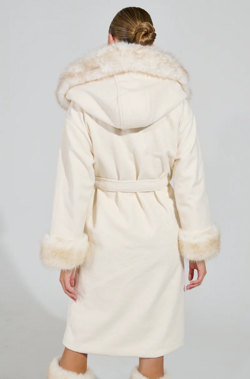 LILA FUR TRIM COAT - Image 5