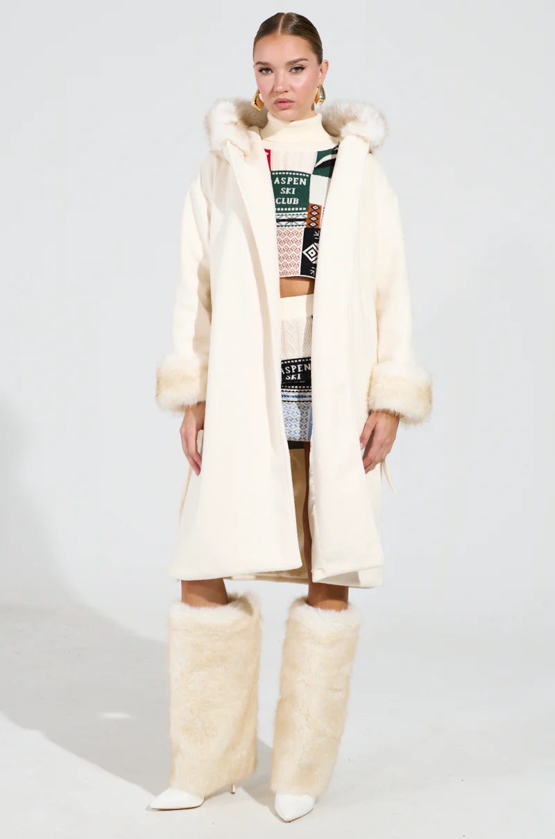 LILA FUR TRIM COAT - Image 6