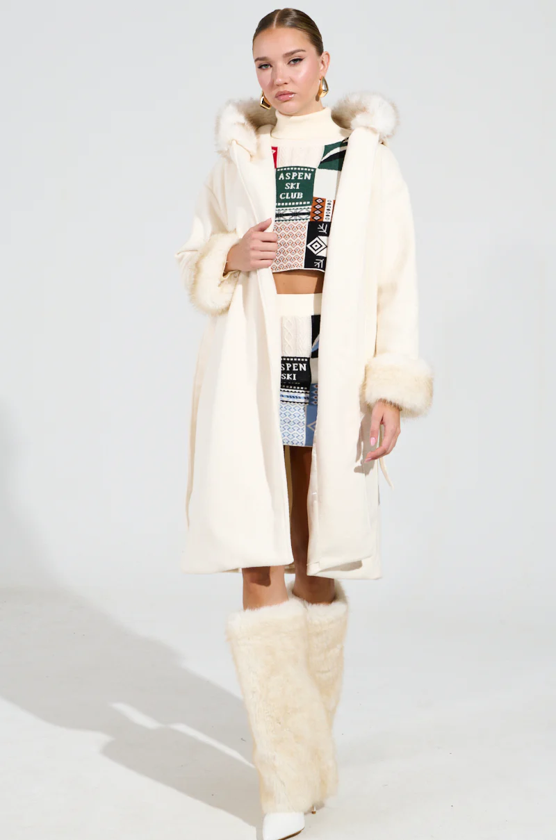 LILA FUR TRIM COAT - Image 7