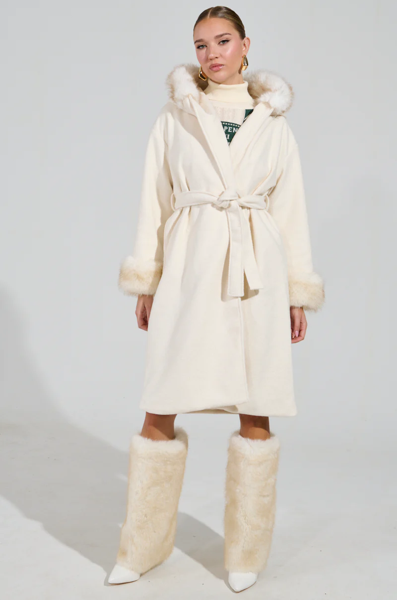 LILA FUR TRIM COAT - Image 8