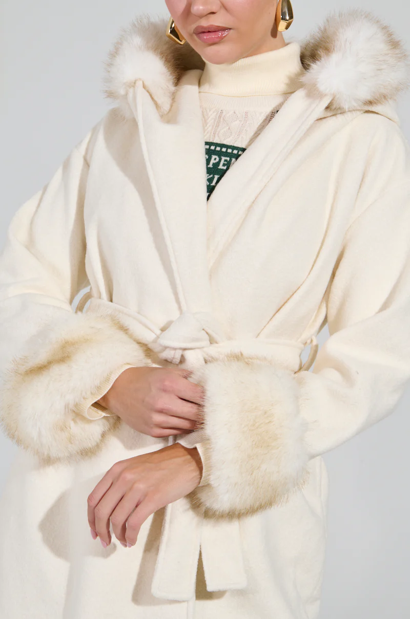 LILA FUR TRIM COAT - Image 9