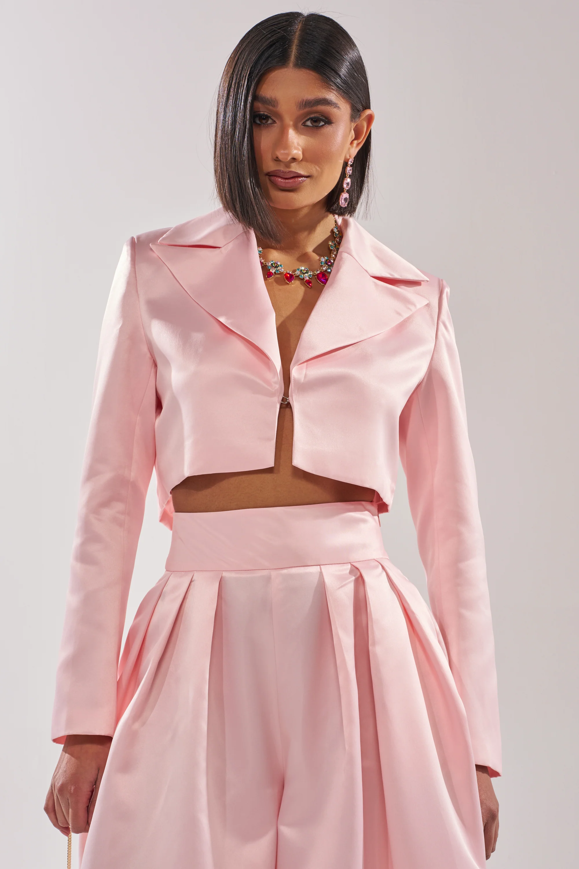 LILA SATIN BLAZER