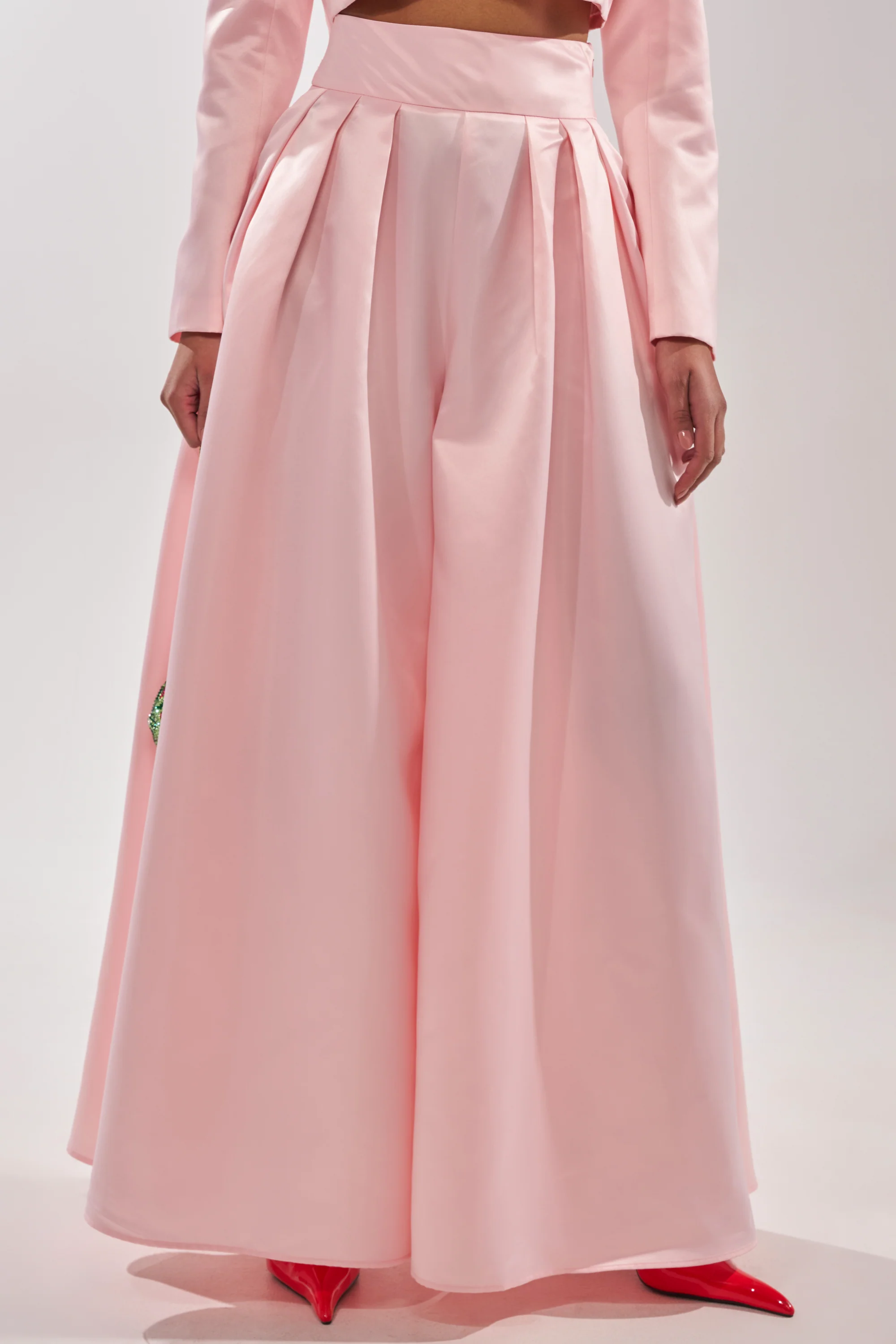 LILA SATIN WIDE LEG PANT - Image 2