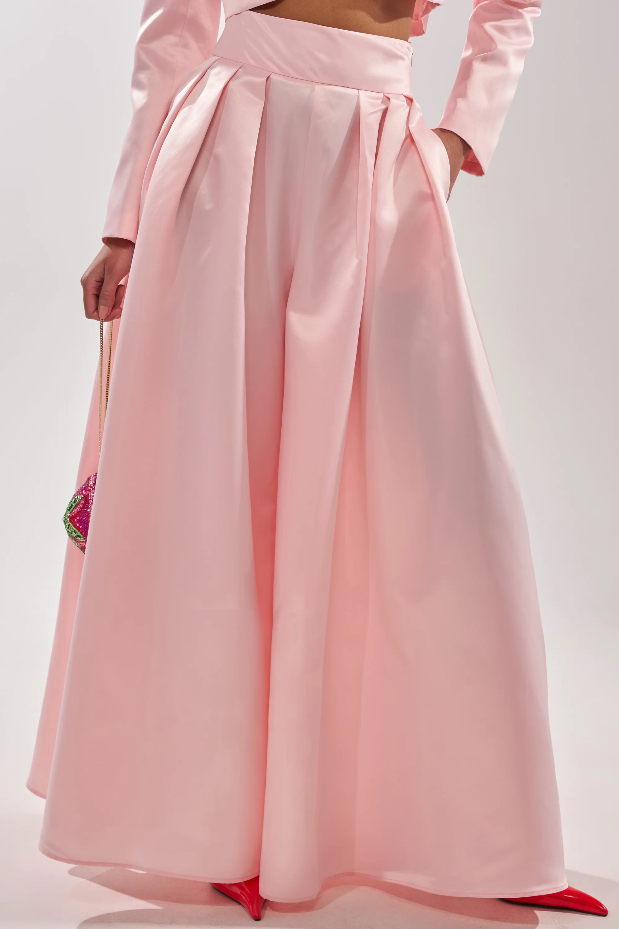 LILA SATIN WIDE LEG PANT - Image 3