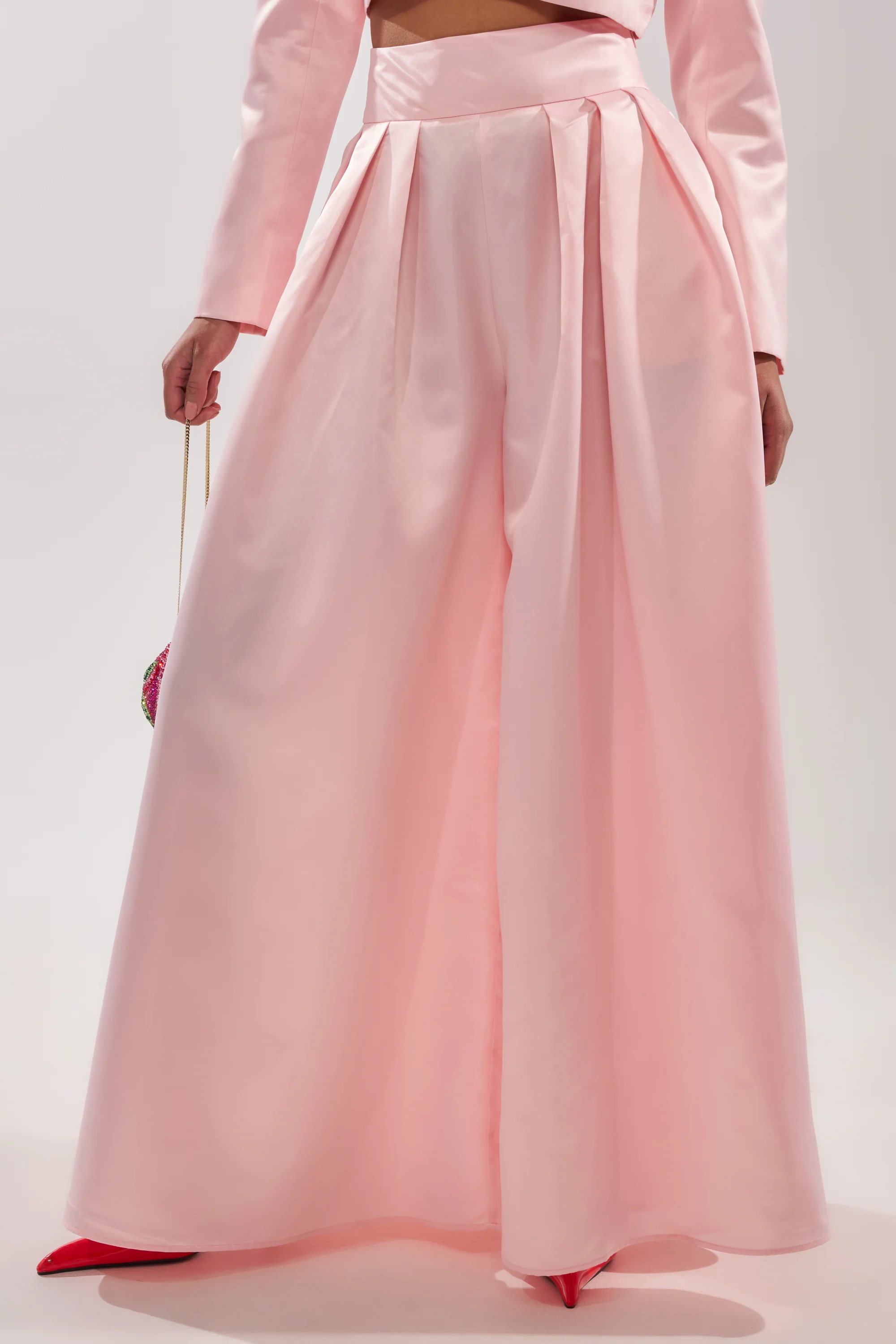 LILA SATIN WIDE LEG PANT - Image 4