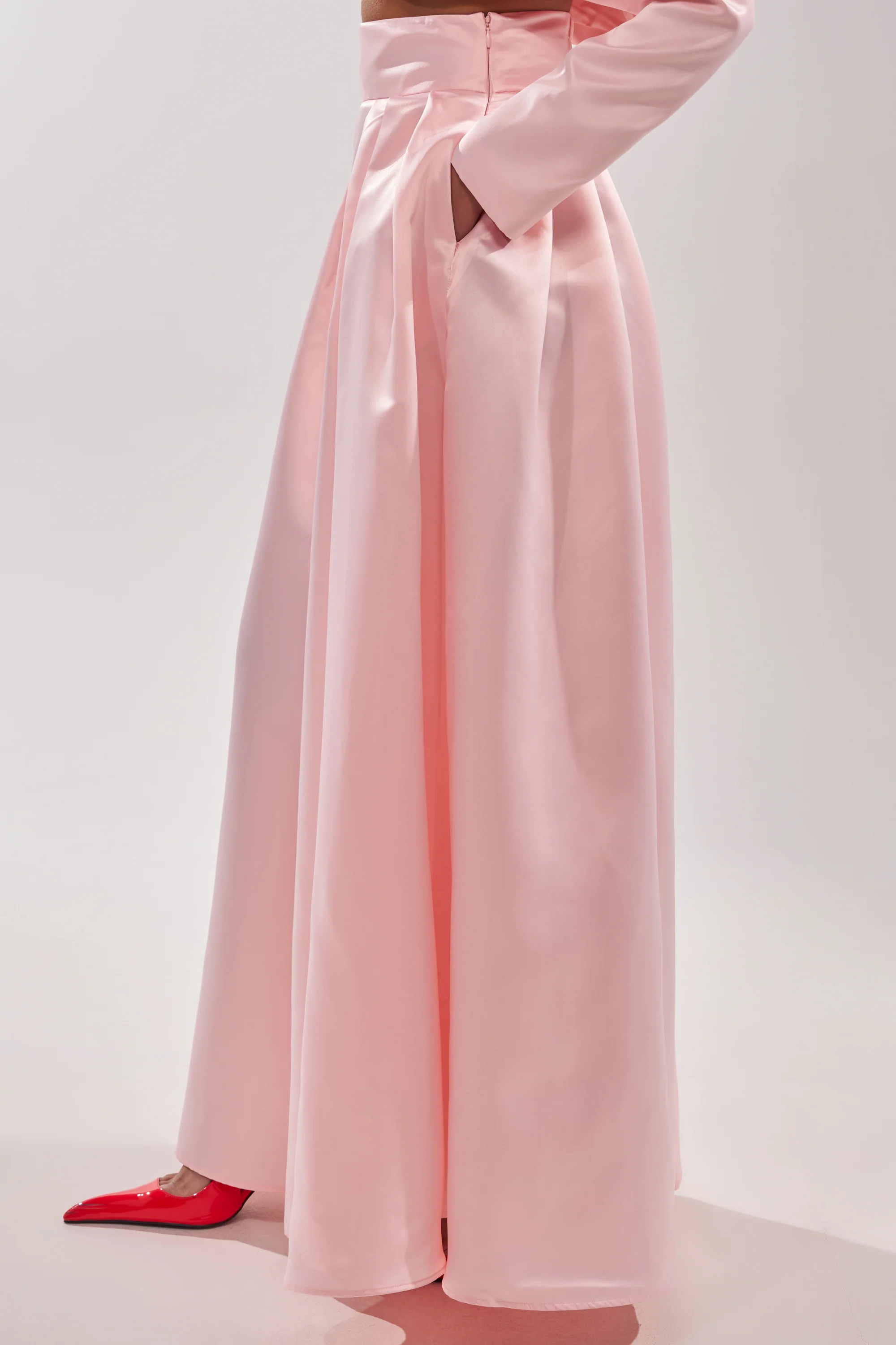 LILA SATIN WIDE LEG PANT - Image 5