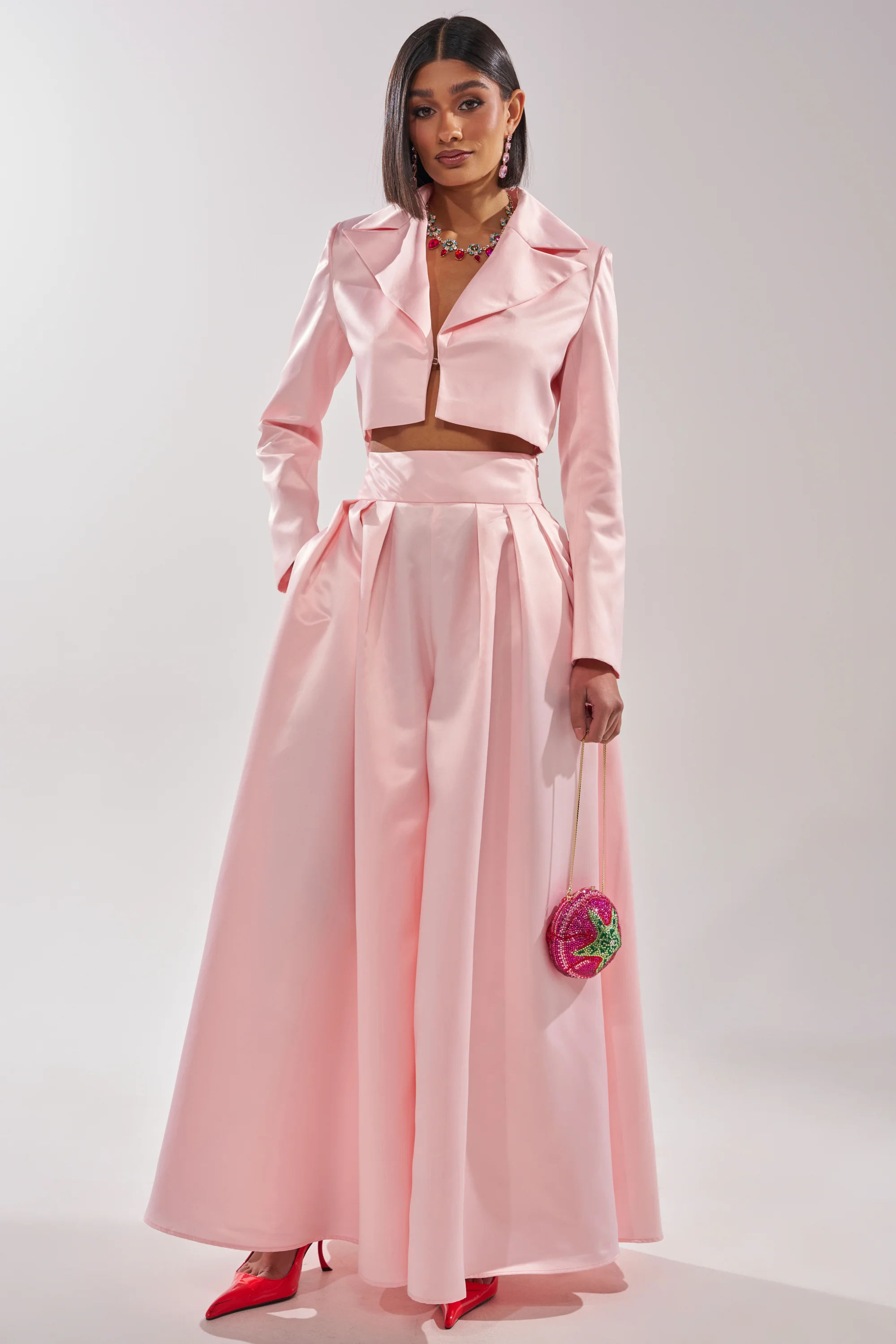 LILA SATIN WIDE LEG PANT - Image 7