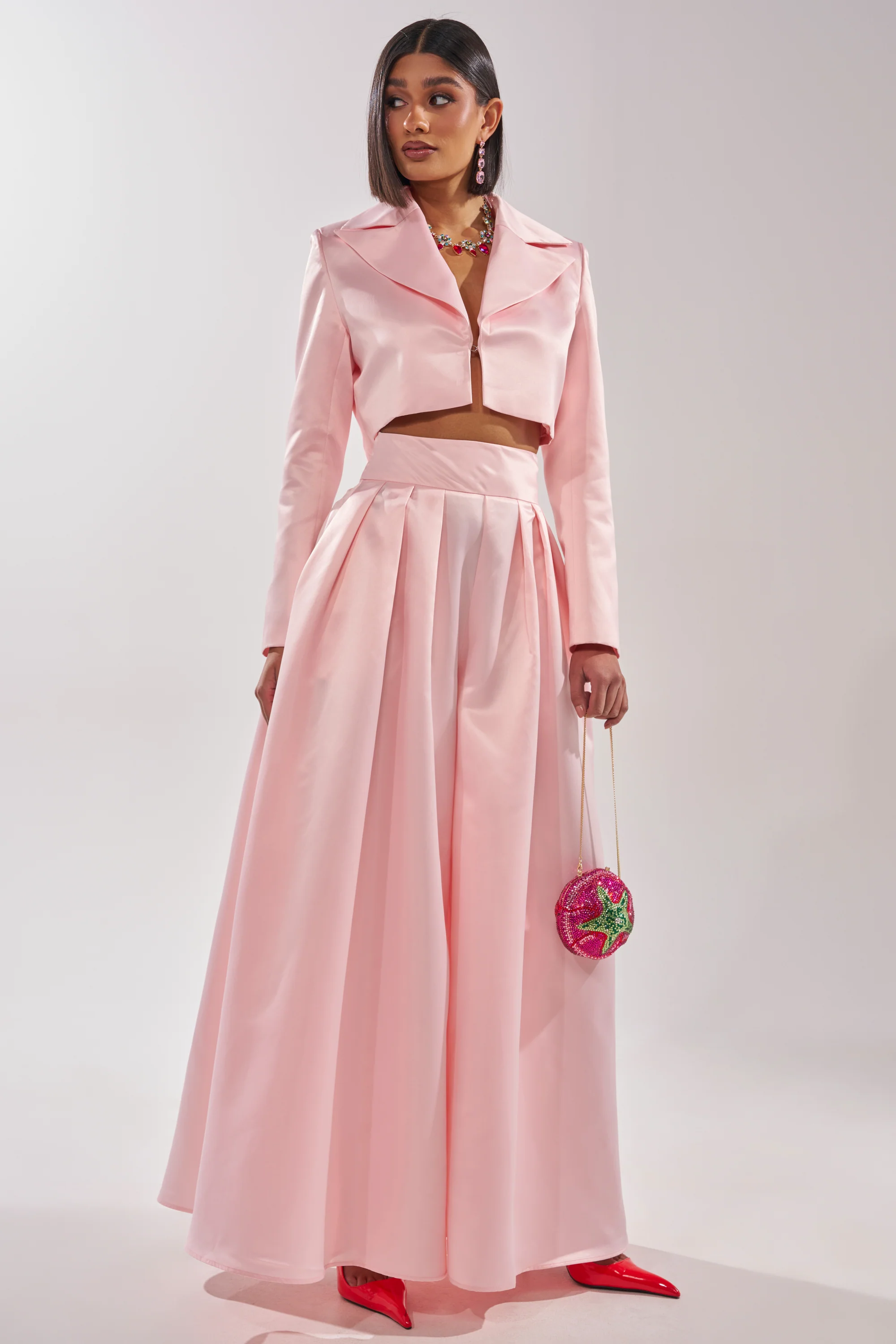 LILA SATIN WIDE LEG PANT - Image 8