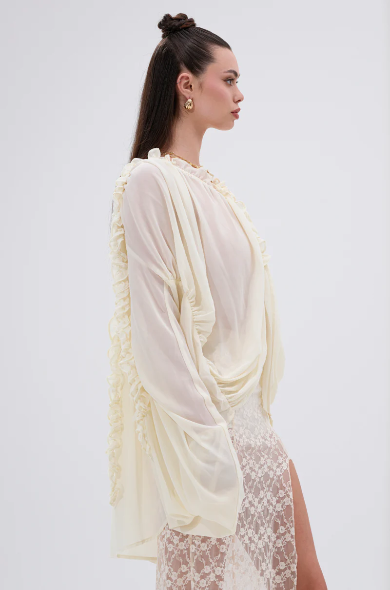 LILA WOVEN DRAPEY BLOUSE - Image 4