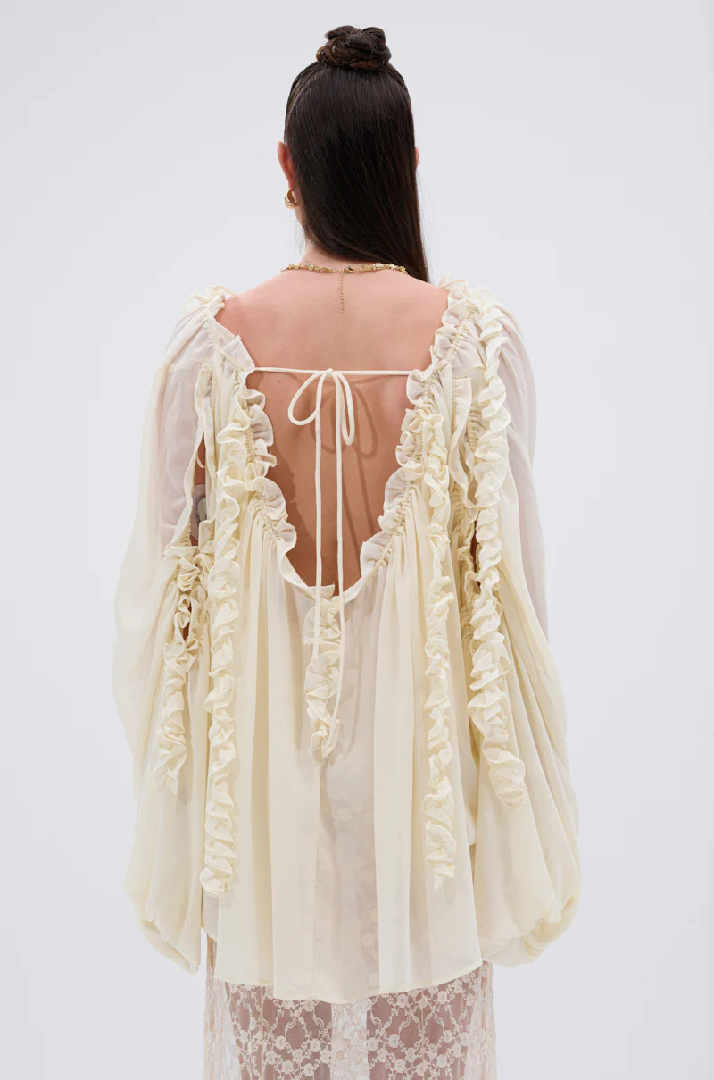 LILA WOVEN DRAPEY BLOUSE - Image 5