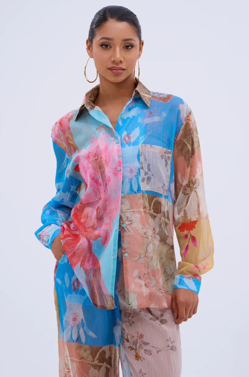 LILY CHIFFON BUTTON DOWN TOP - Image 2