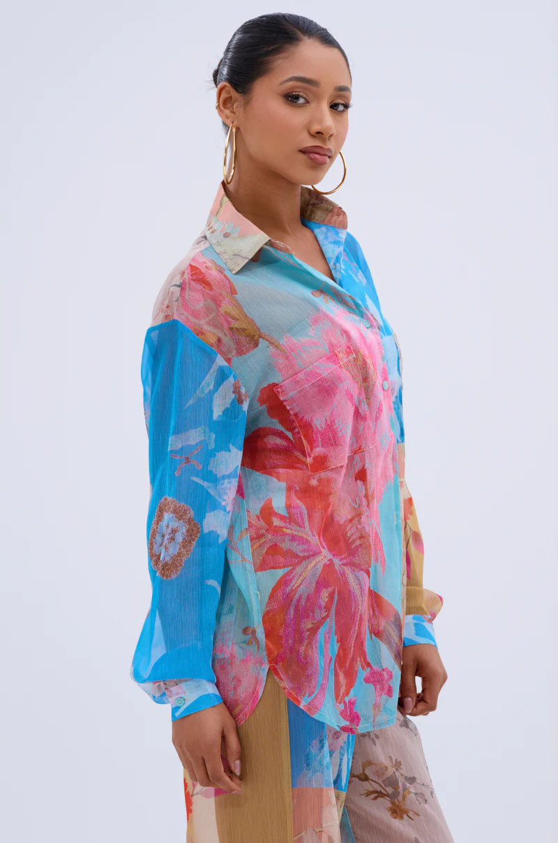 LILY CHIFFON BUTTON DOWN TOP - Image 3