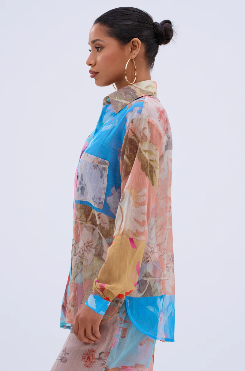 LILY CHIFFON BUTTON DOWN TOP - Image 4