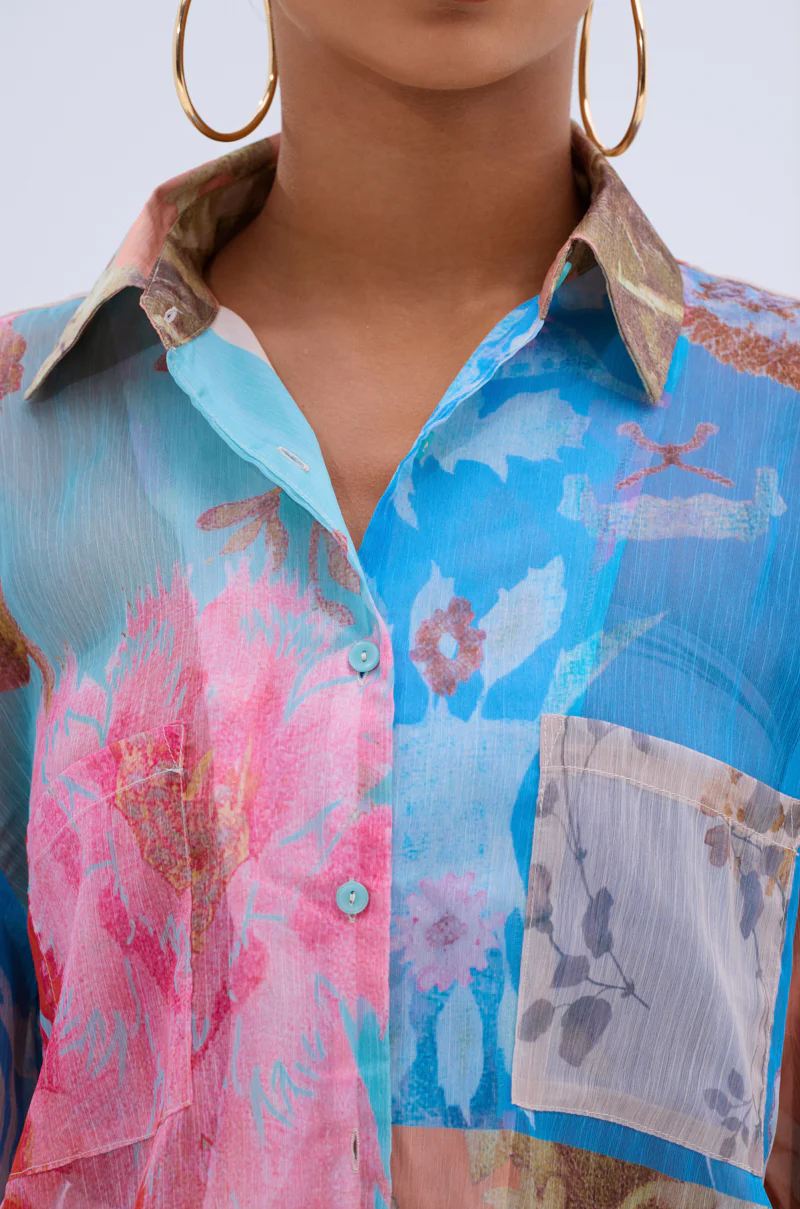 LILY CHIFFON BUTTON DOWN TOP - Image 7