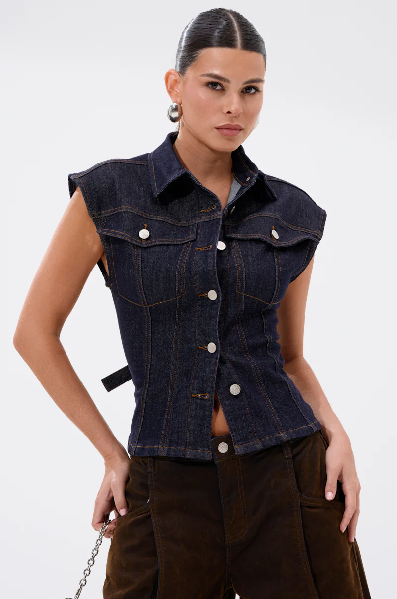 LILY DENIM BUTTON DOWN - Image 4