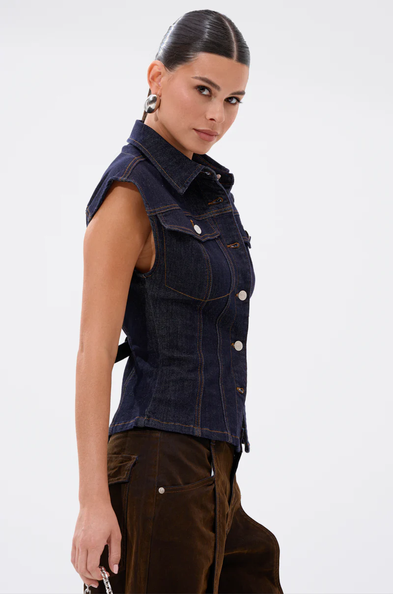LILY DENIM BUTTON DOWN - Image 7