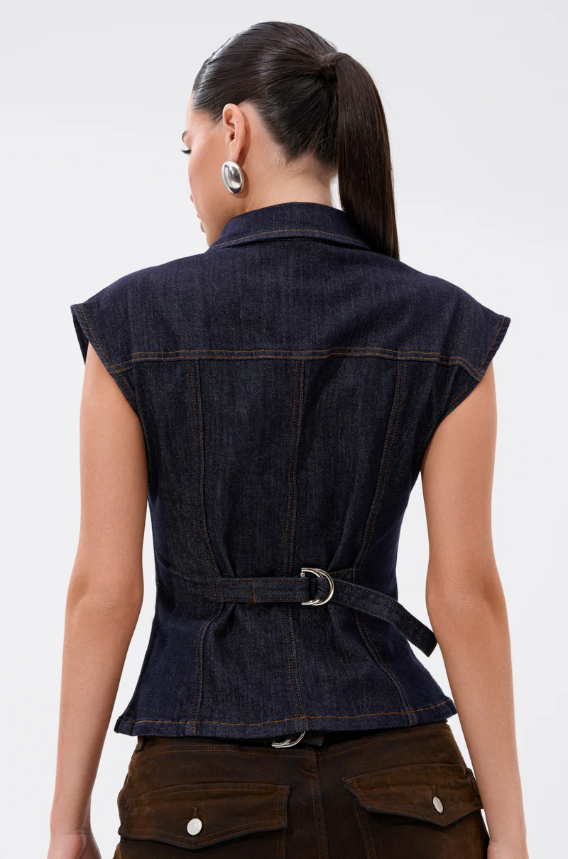 LILY DENIM BUTTON DOWN - Image 8