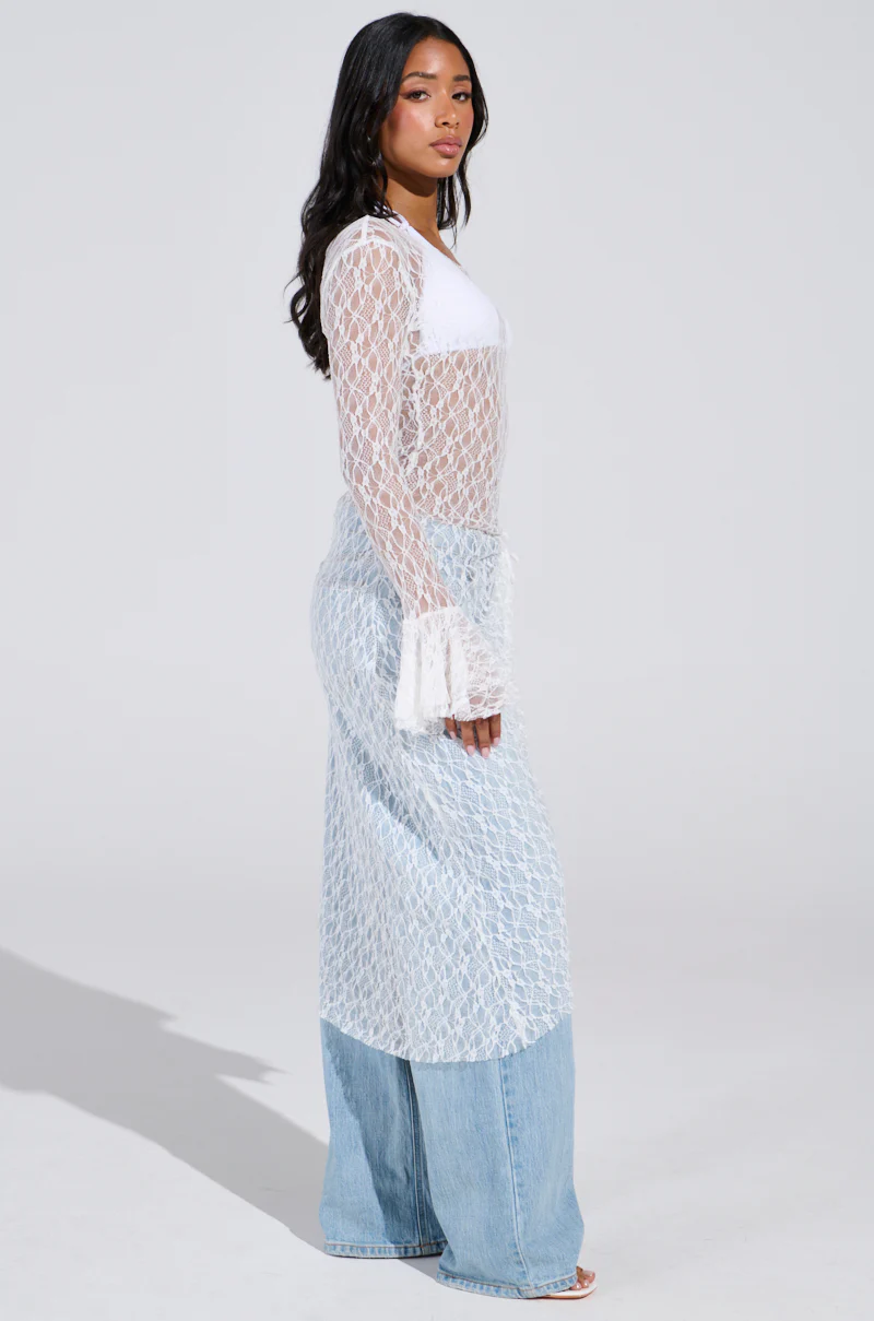 LILY LACE BLOUSE IN WHITE - Image 10