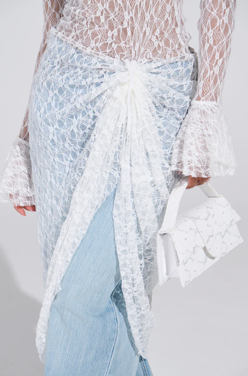 LILY LACE BLOUSE IN WHITE - Image 13