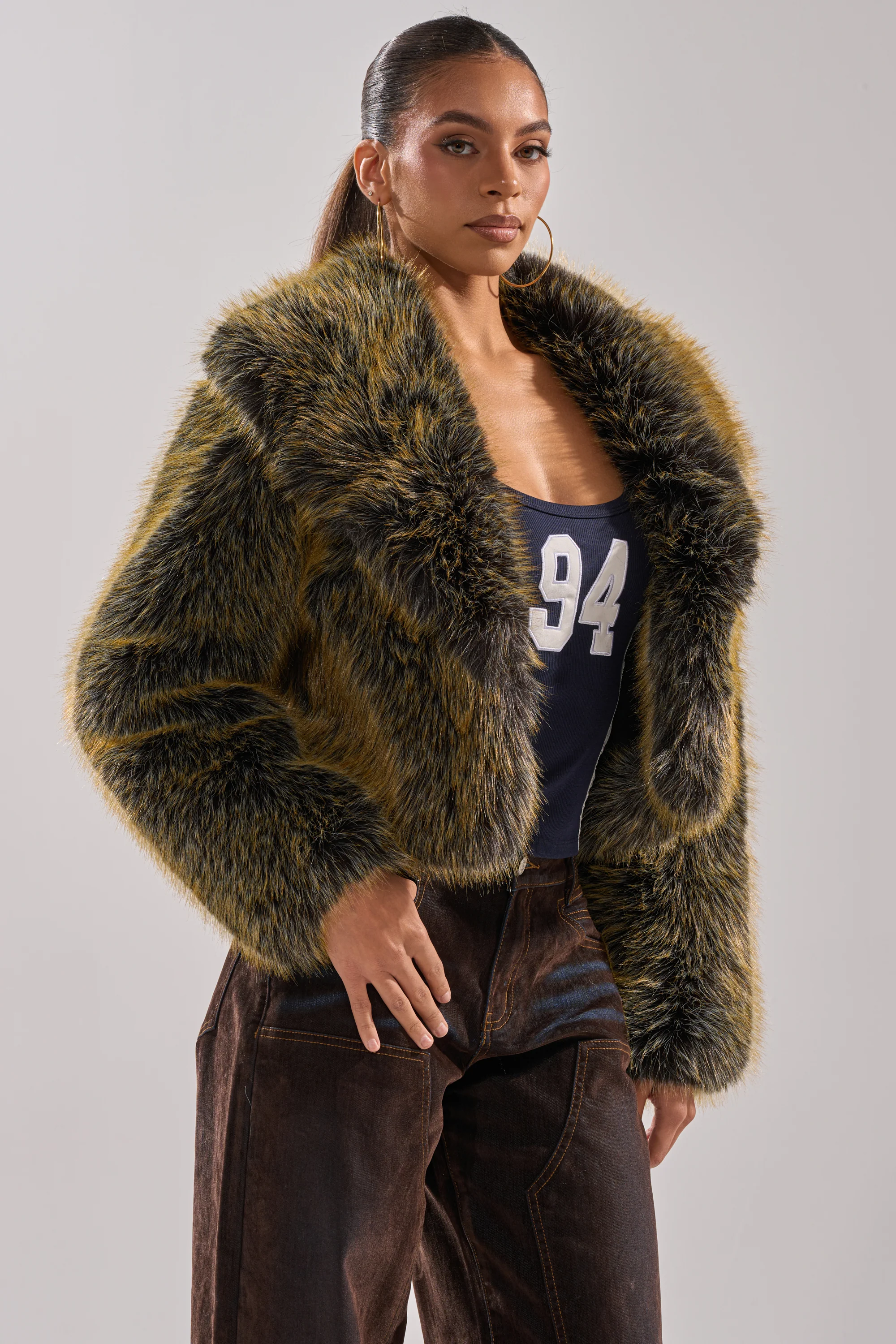 LIMONCELLO FAUX FUR COAT - Image 4