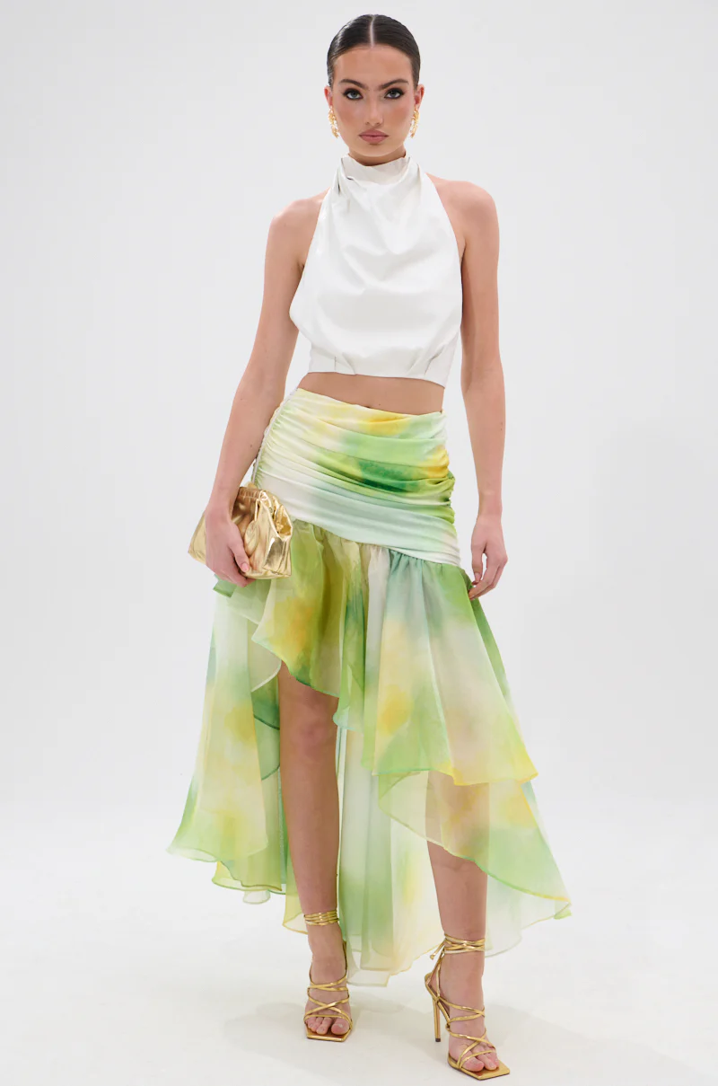 LIMONE CHIFFON MIDI SKIRT