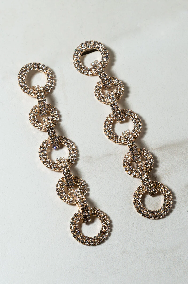 LINK UP RHINESTONE EARRING - Image 2