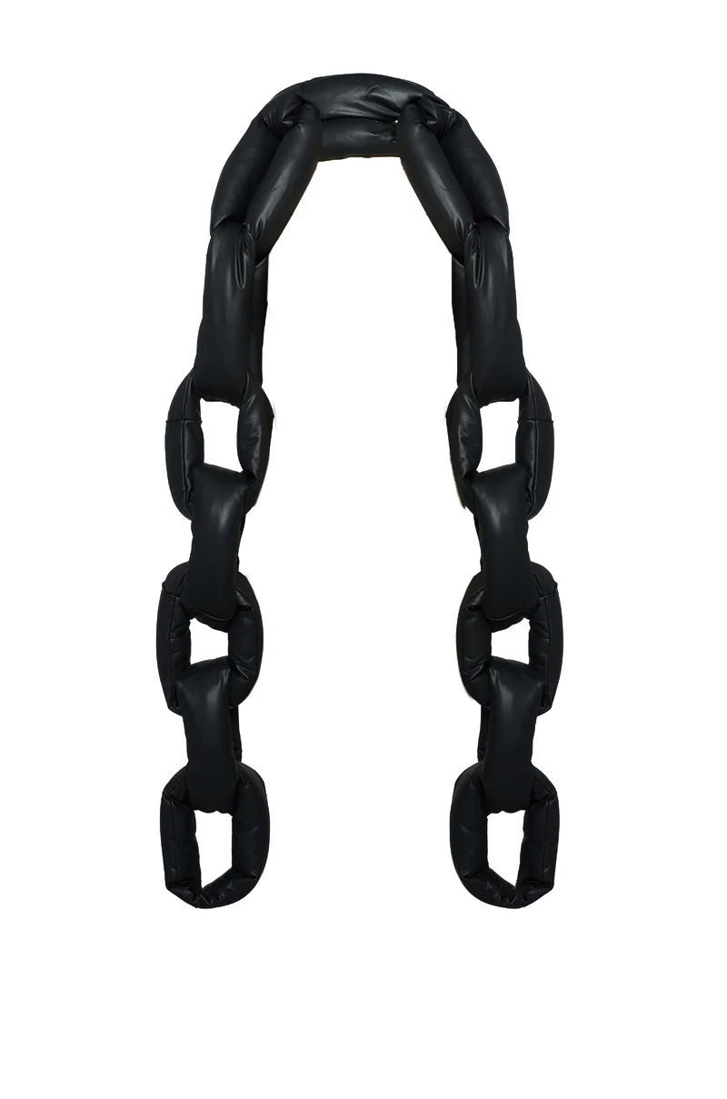 LINKED TOGETHER PU CHAIN SCARF - Image 4