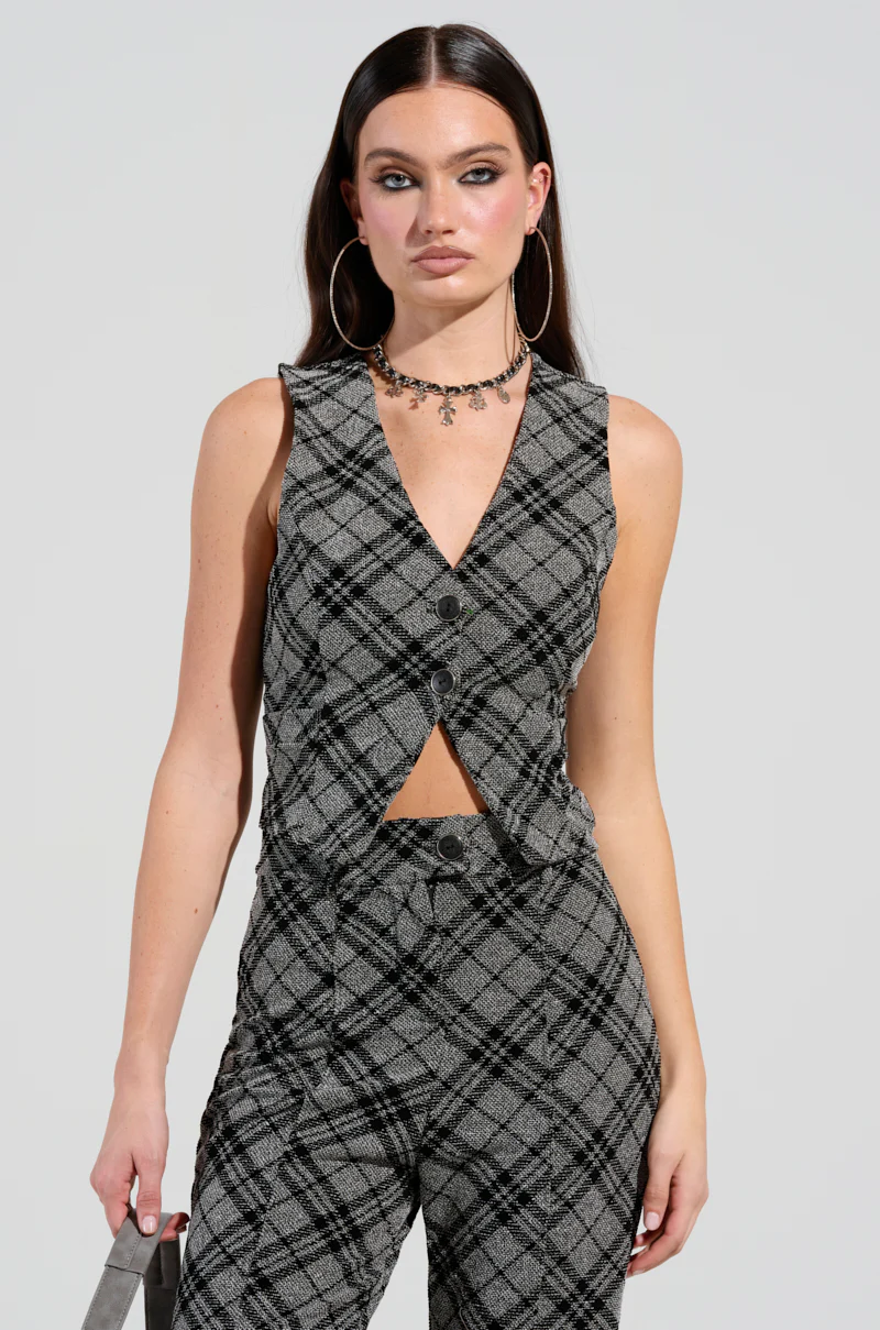 LITTLE LOVE PLAID VEST - Image 2
