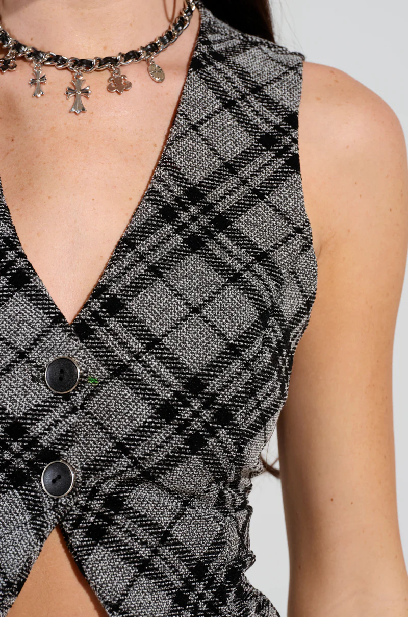 LITTLE LOVE PLAID VEST - Image 7