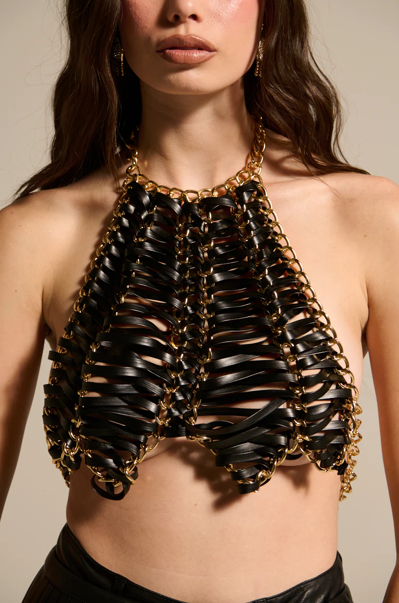 LOCKED AND LOADED PU BRALETTE - Image 9